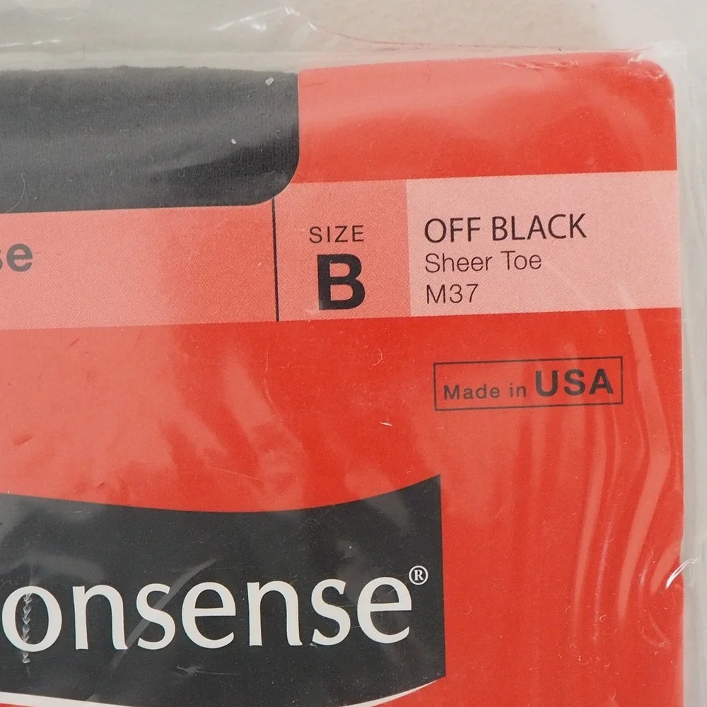 VTG New No Nonsense Regular Pantyhose Lot Size B Reinforced Toe 6 Pairs Various‎